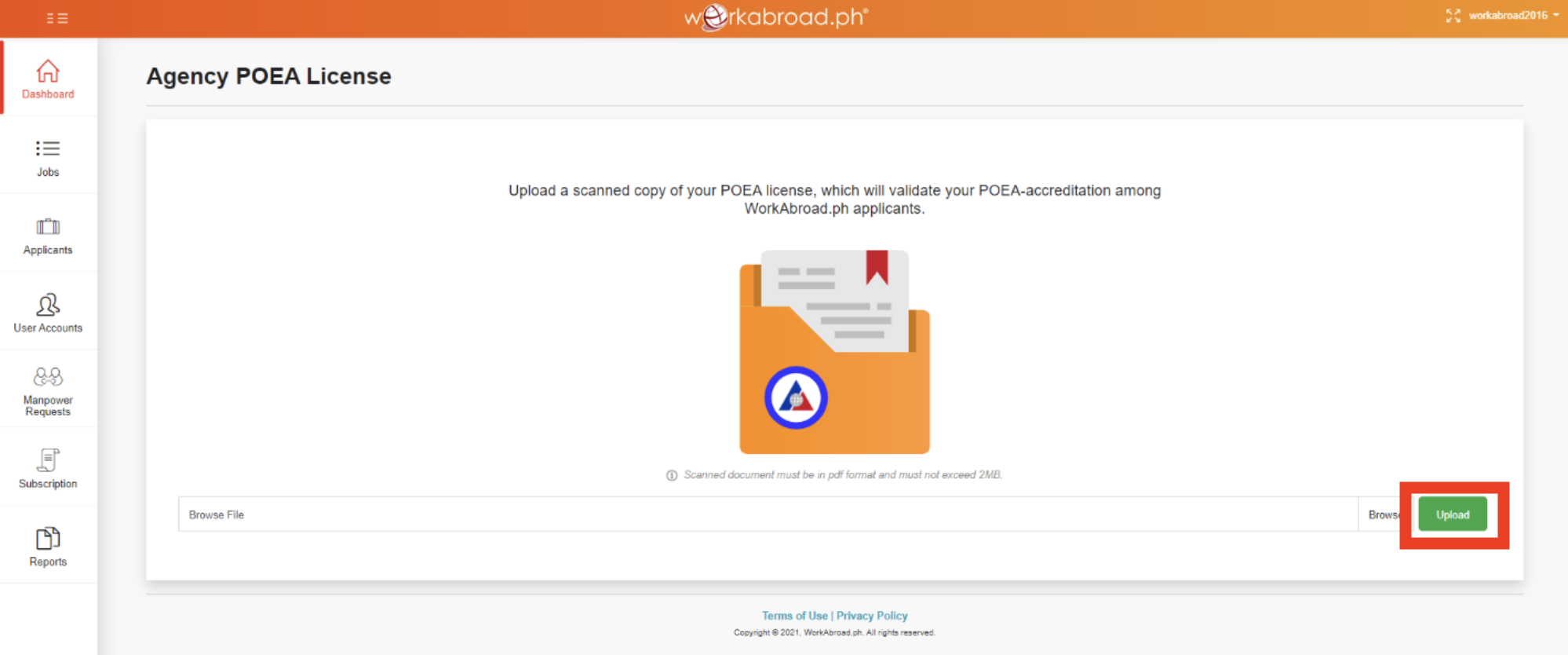 How to Upload Our Agency Logo and DMW (formerly POEA) license ...